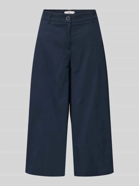 Spodnie culotte z mieszanki bawełny w kroju regular fit model MELLI' Brax granatowe