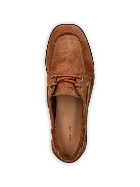 Pantofi derby Gant din piele de căprioară maro