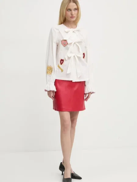 Спідниця Never Fully Dressed Vegan Leather Mini Jaspre Skirt mini олівець червоний