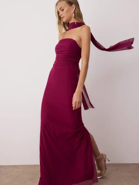 Trendyol Rochie de seară mov zmeură