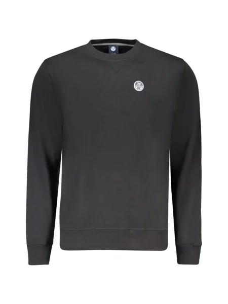 Lung hanorac crewneck North Sails cu decolteu rotund negru
