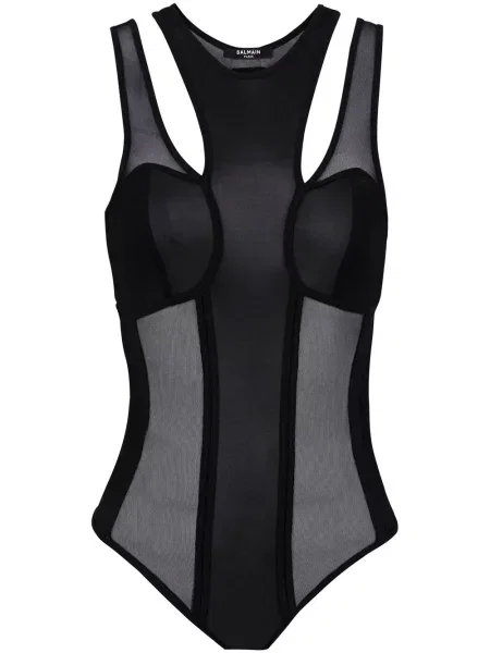 Body Balmain din tul negru
