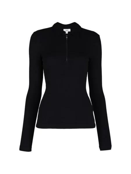 Dzianinowa koszulka polo Agolde czarna