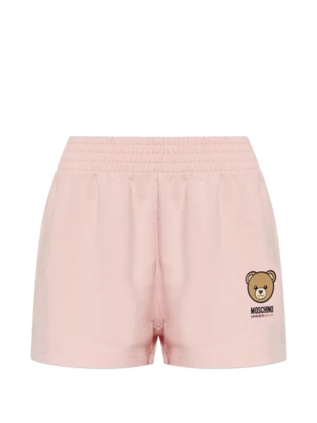 Pantaloni scurți Moschino cu imagine roz
