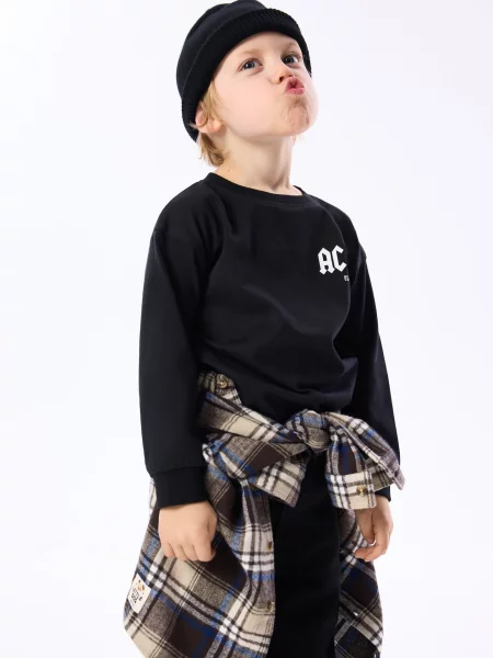 Reserved Лонгслів AC/DC чорний