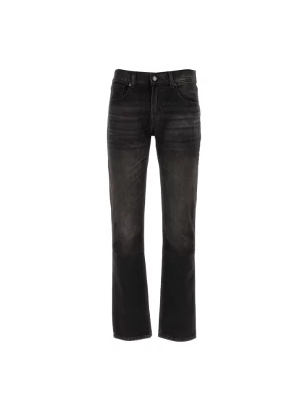 Jeansy straight leg 7 For All Mankind czarne