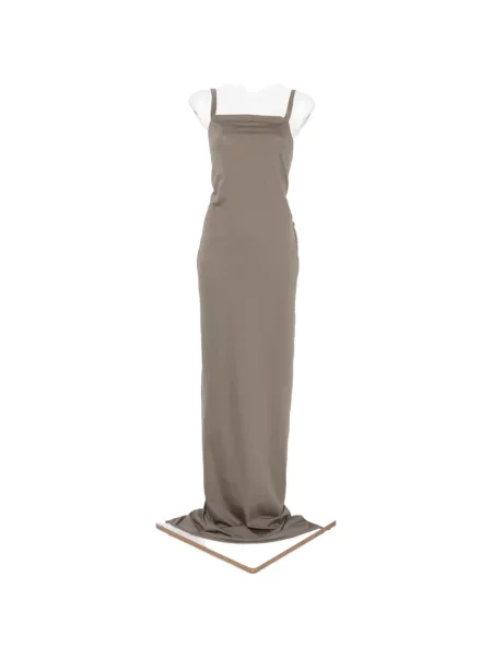 Maxi rochie maxi Rick Owens de costum cu bretele gri