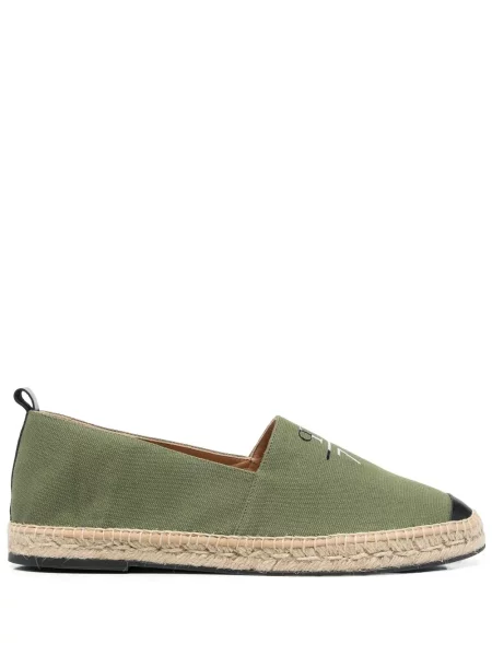 Espadrile Philipp Plein din piele cu imagine verde