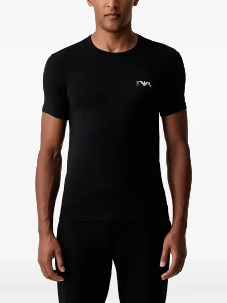 Cămașă Emporio Armani cu imagine alb