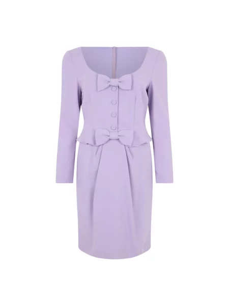 Sukienka Moschino biznesowa fioletowa