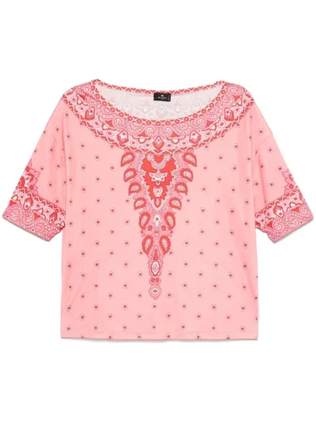 Bluză Etro cu imagine cu model paisley roz