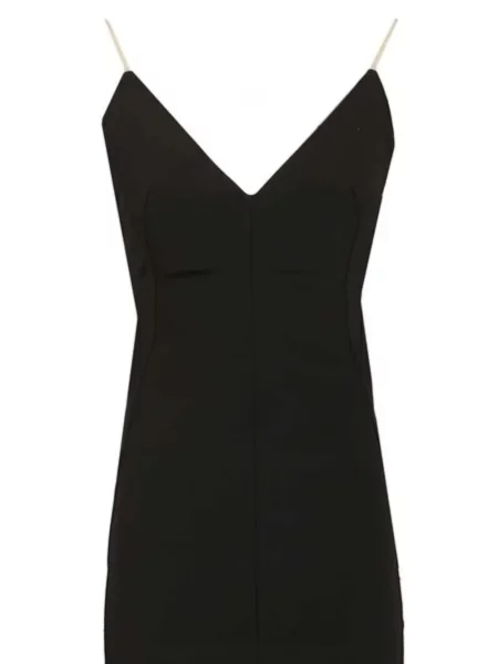 Rochie maxi Rick Owens cu decolteu în V de costum negru