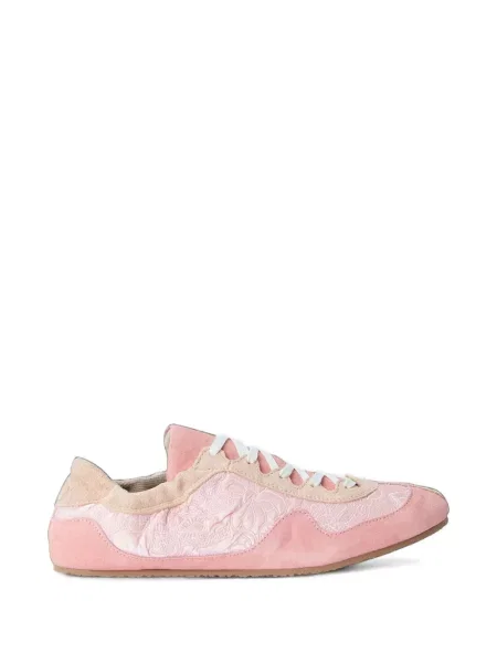 Sneakerși Cecilie Bahnsen cu broderie din piele de căprioară roz