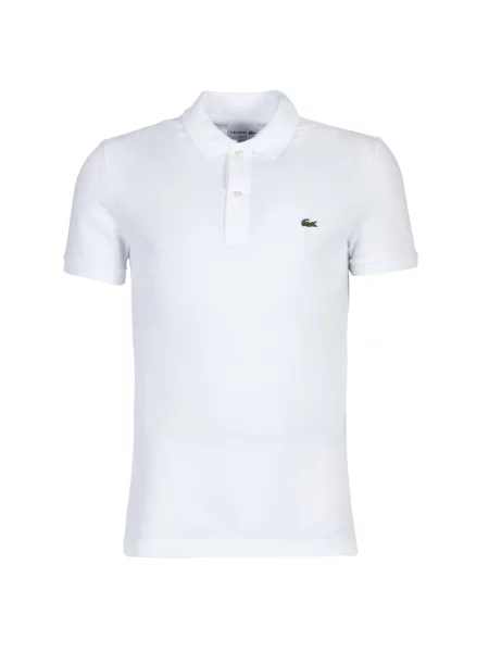Polo majica Lacoste s kratkimi rokavi bela