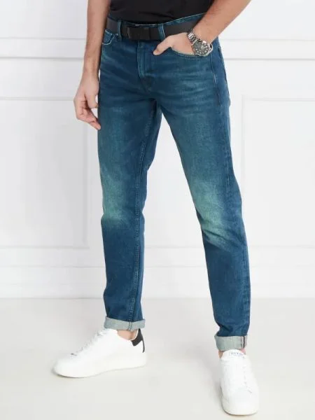GUESS Blugi tapered albastru