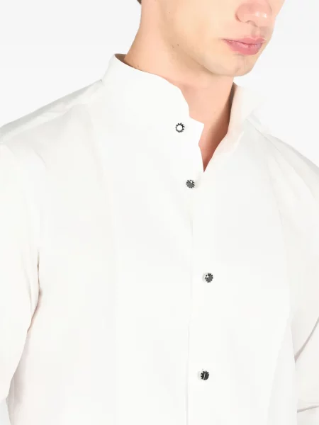 Плисирана риза Roberto Cavalli бяло