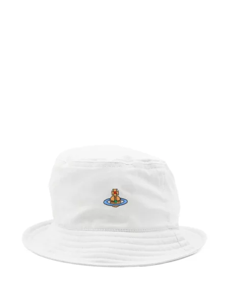 Pălărie bucket Vivienne Westwood cu broderie alb