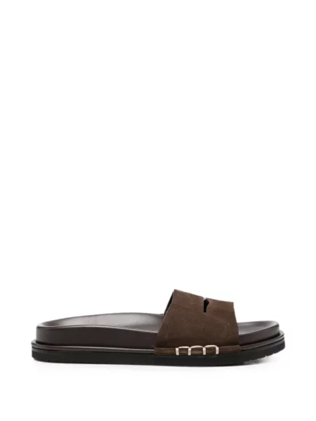 Papuci Jw Anderson din piele de căprioară maro
