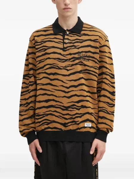 Polo Wacko Maria cu imagine cu imprimeu animal print maro