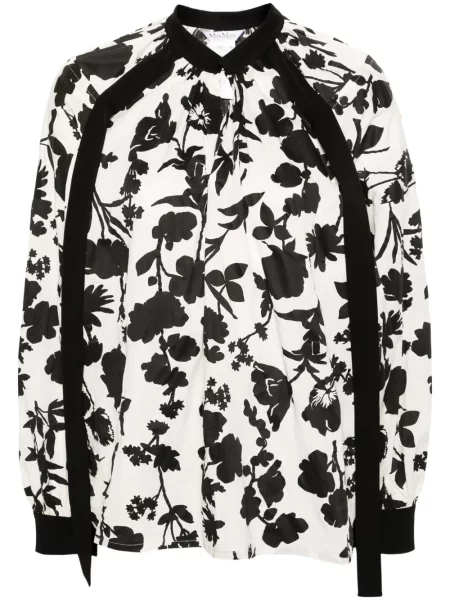 Bluza Max Mara s cvjetnim printom s printom bijela