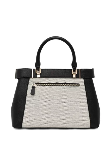 Geantă shopper Guess din canvas negru