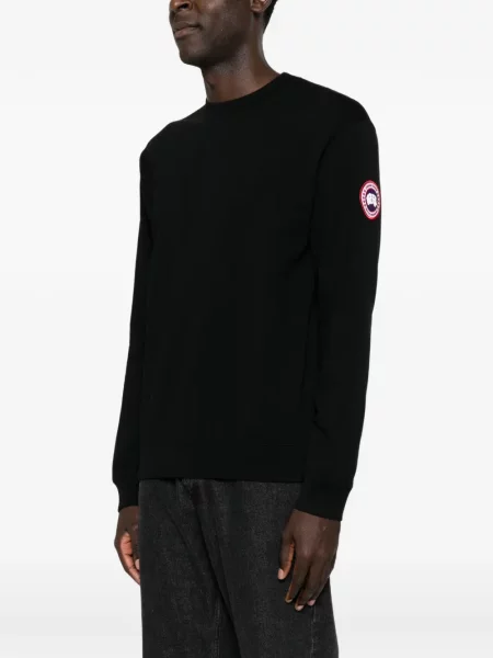 Pulover Canada Goose cu autograf negru