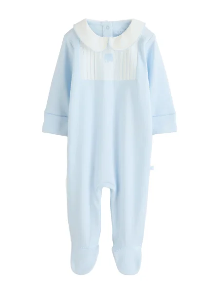 Next Pijamale albastru pastel alb