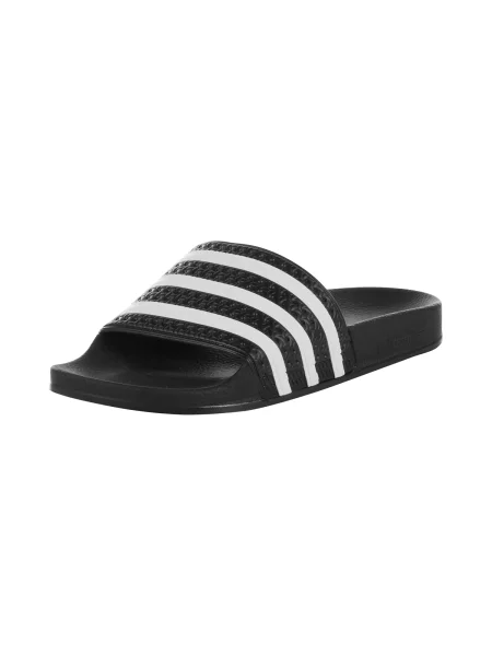 ADIDAS ORIGINALS Saboți Adilette negru alb