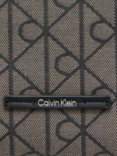 Жакардова сумка Calvin Klein з принтом сіра