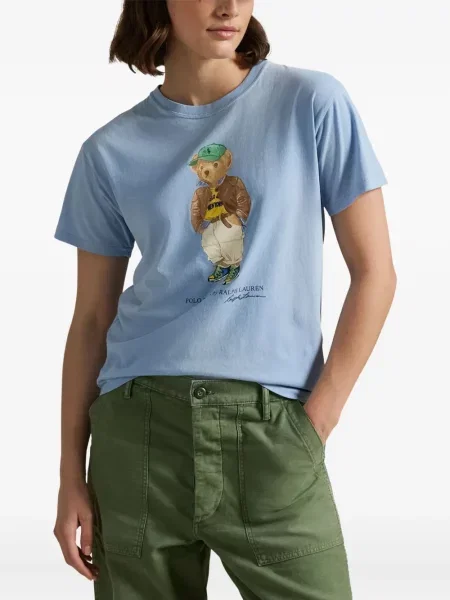 Slip de baie Polo Ralph Lauren alergare cu cordon cu imagine alb