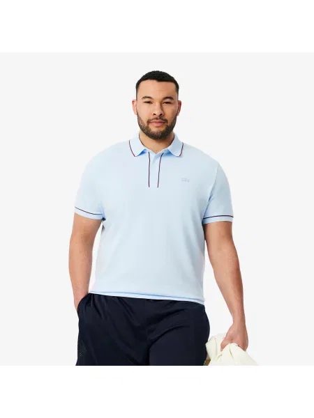 Поло Lacoste голубое