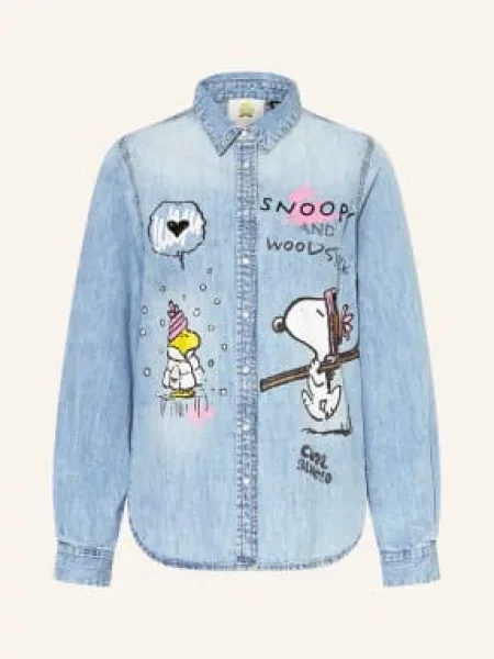 Princess Goes Hollywood Bluzka Jeansowa Z Cekinami blau czarna