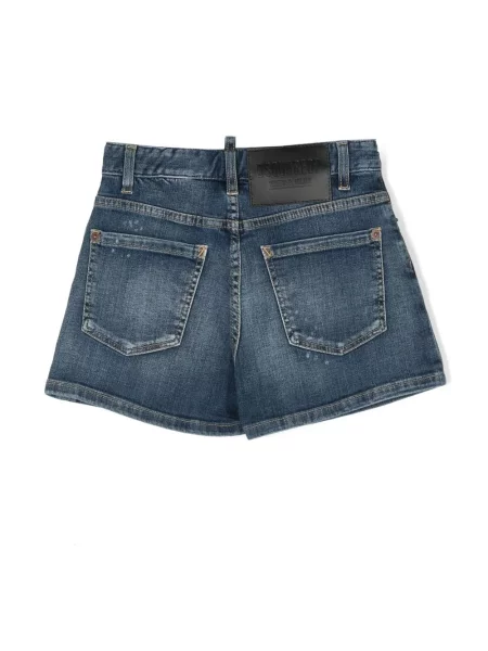 Szorty jeansowe dziecięce Dsquared2 niebieskie