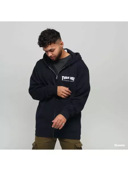 Hanorac Thrasher Magazine Logo Zip Hood Black XXL negru