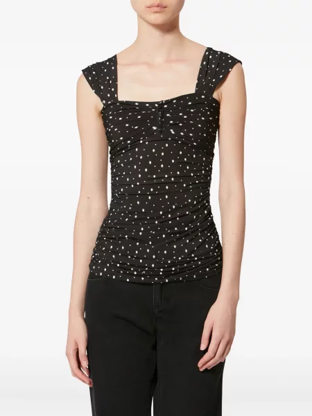 Top Isabel Marant cu buline negru