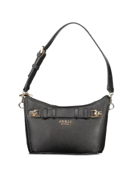 Geantă shopper Guess cu autograf negru