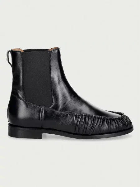 BOSS ghete scurte pentru femei din piele Lycia negru