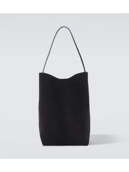 Torba The Row iz semiša črna