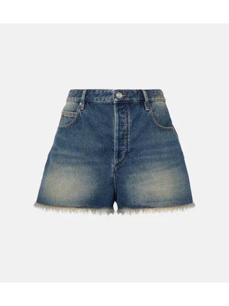 Pantaloni scurți din denim Isabel Marant albastru