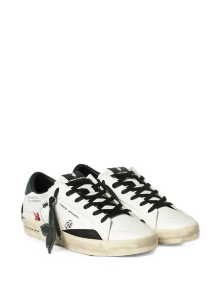 Sneakerși Crime London din piele alb