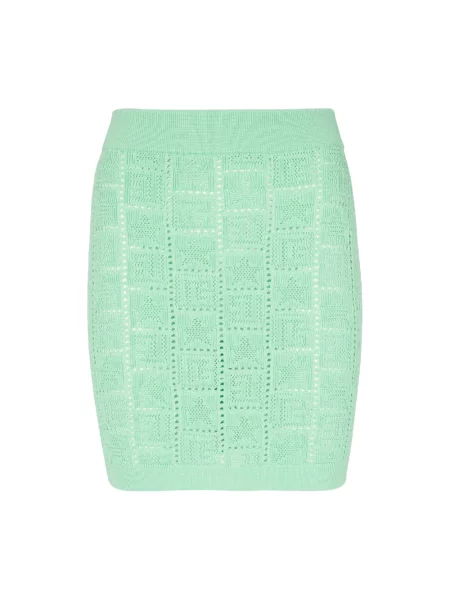 Dzianinowa spódnica Balmain zielona