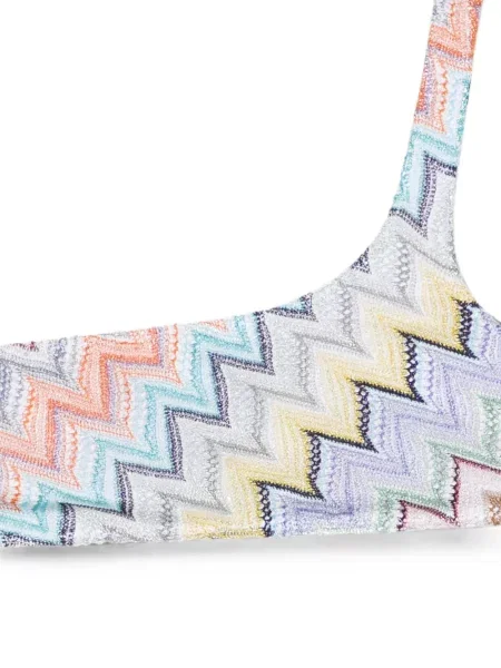 Bikini Missoni cu un umăr gol alb