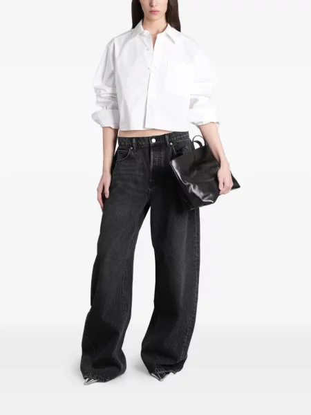 Hímzett levágott ing Alexander Wang fehér