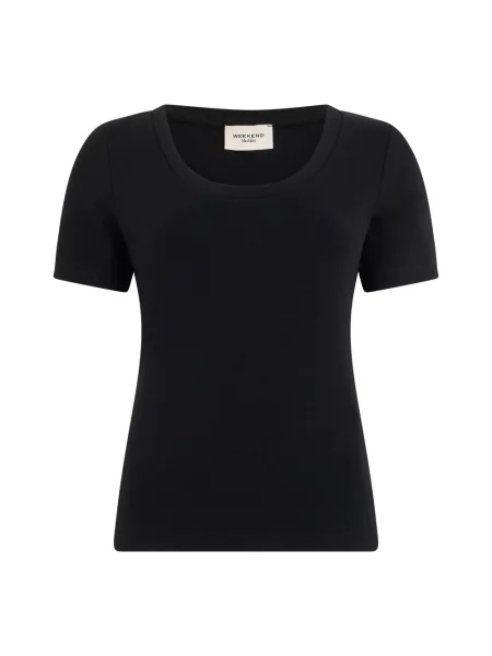Weekend Max Mara T-shirt basic z WKDMULTIJ czarna
