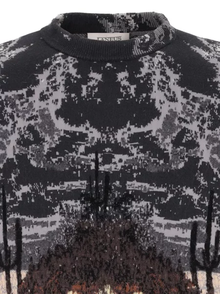 Pulover Laneus din jacard maro