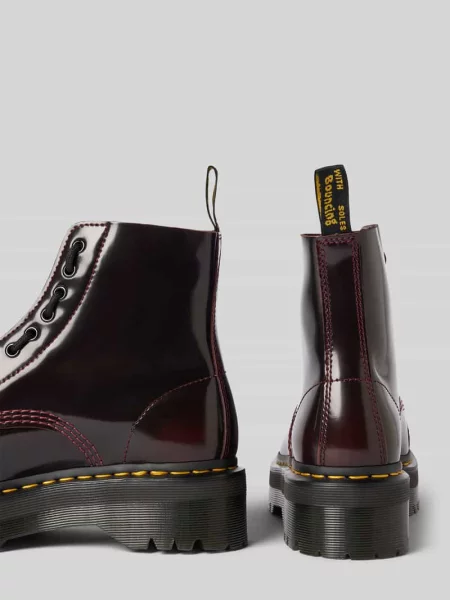 Sztyblety skórzane z zamkiem błyskawicznym model ‘Sinclair’ Dr. Martens bordowe