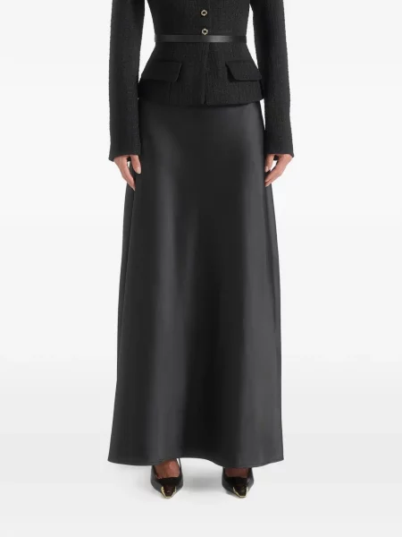 Cu centură rochie maxi Manière De Voir din satin negru