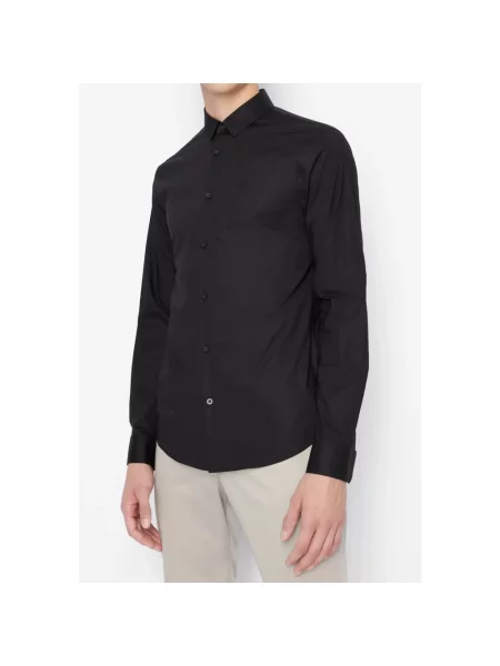 Koszula Armani Exchange popelinowa czarna