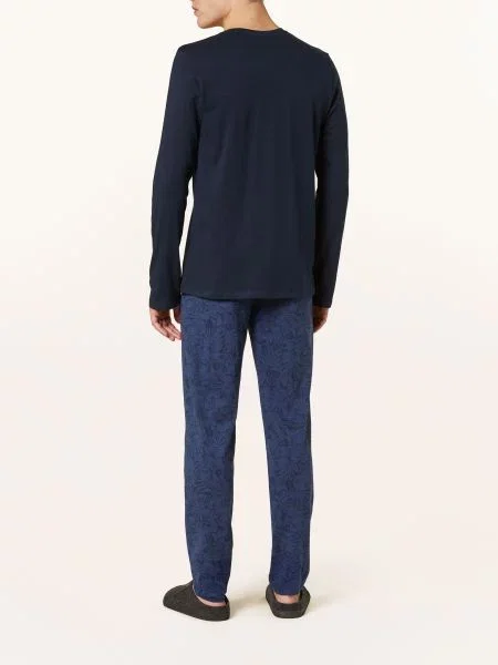Schiesser Pyžamo Casual Essentials tmavě modrá