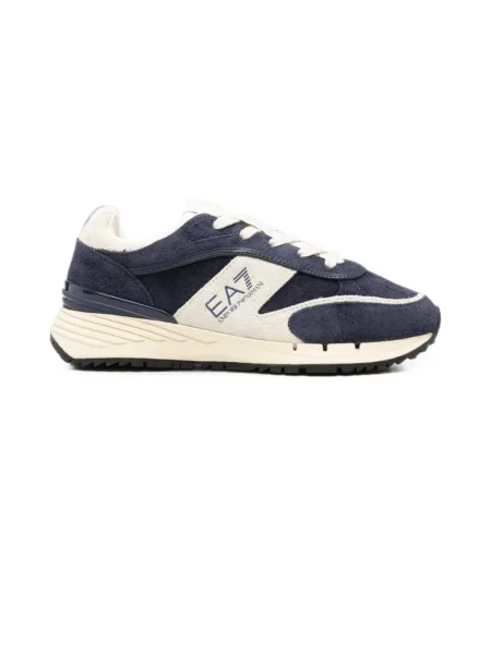 Sneakersy Emporio Armani Ea7 skórzane niebieskie